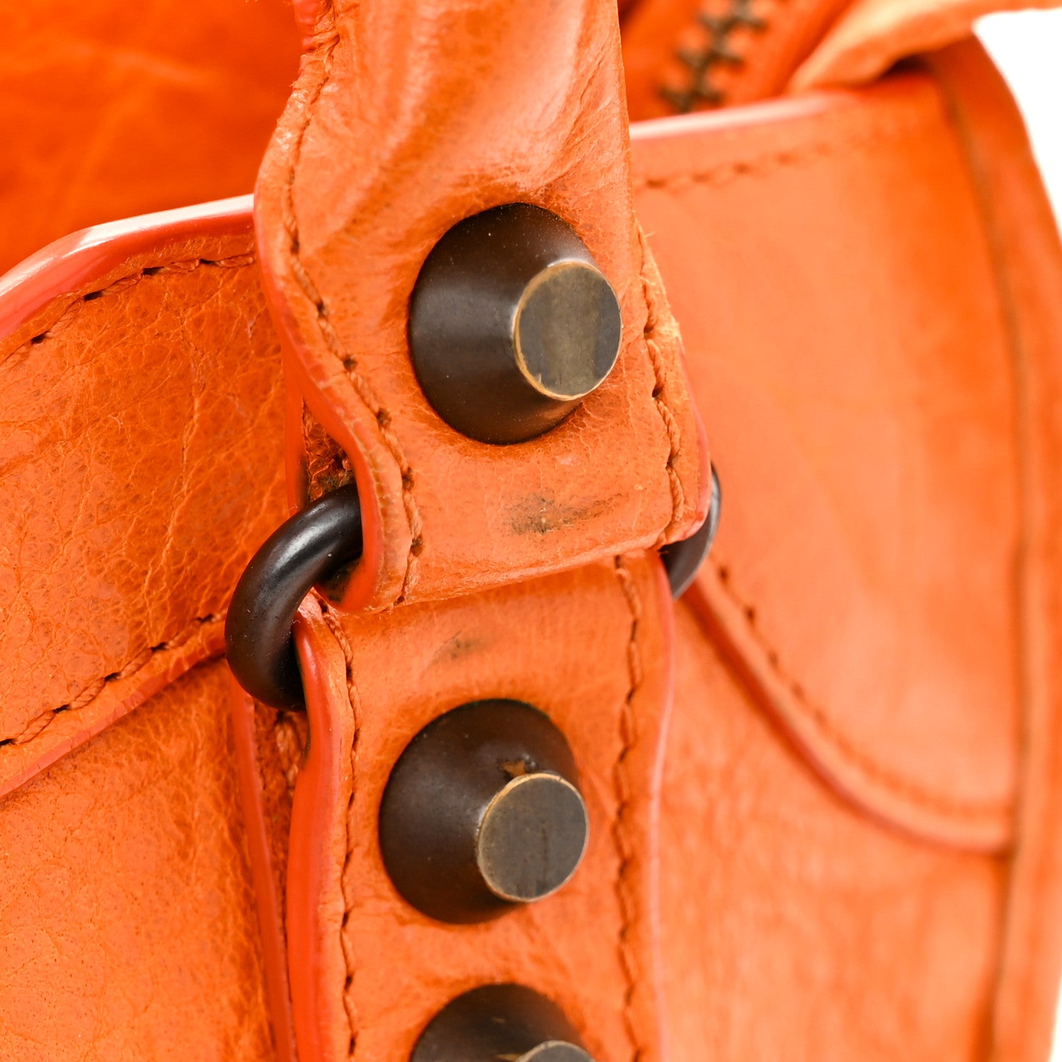 Balenciaga Agneau Classic Hardware Mini City Tangerine 13 of 14