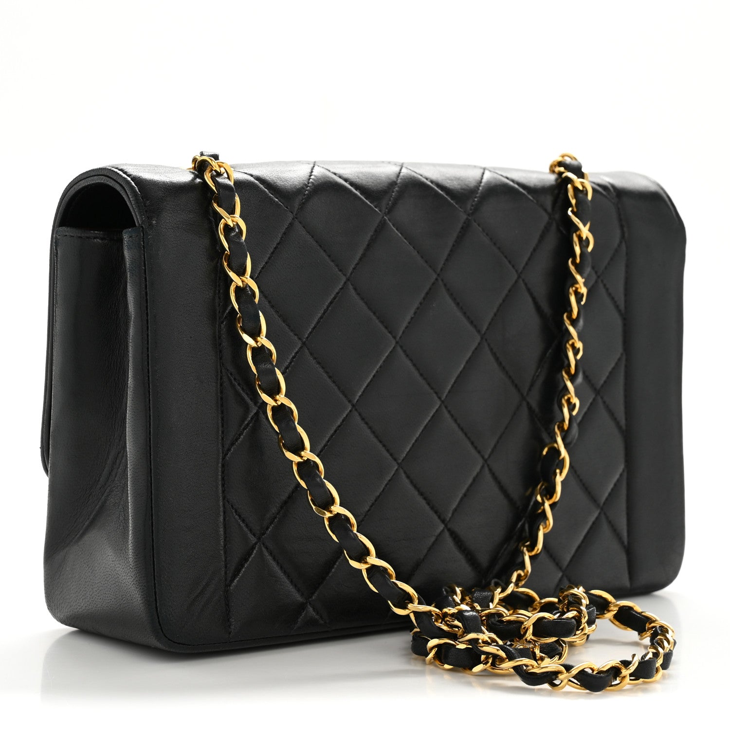 Chanel Lambskin Quilted Medium Single Flap Black 3 of 14
