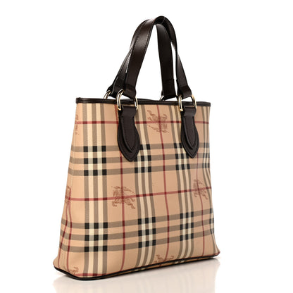 Burberry Haymarket Check Small Onslow Tote Chocolate 3 of 13