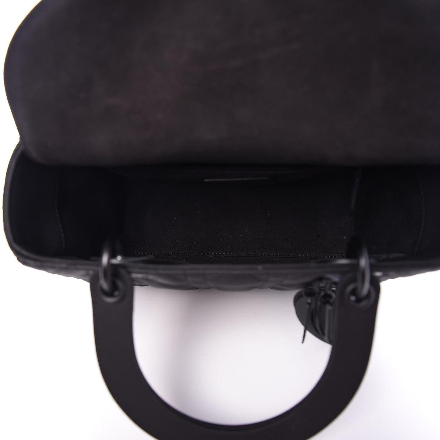 Ultra Matte Calfskin Cannage Medium Lady Dior Black