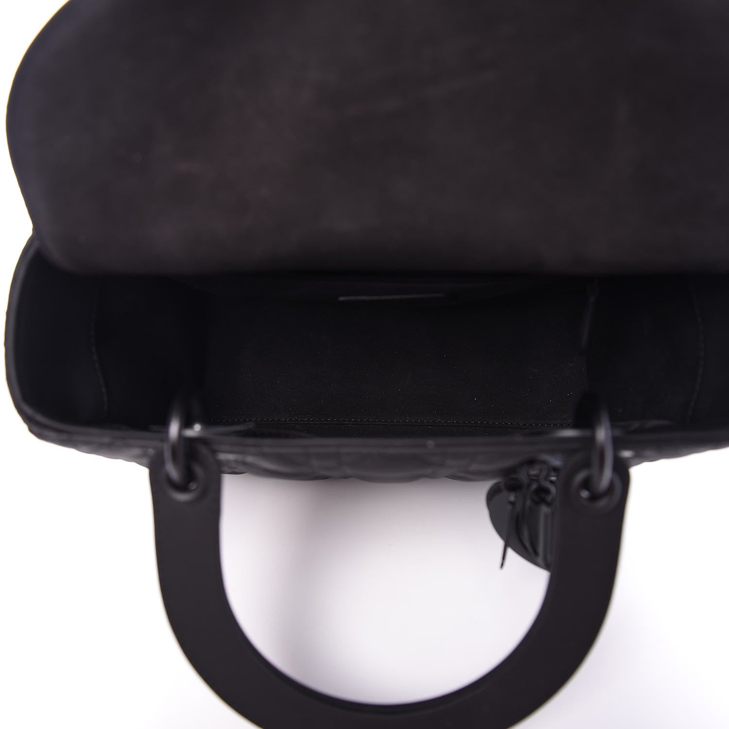 Christian Dior Ultra Matte Calfskin Cannage Medium Lady Dior Black 6 of 11