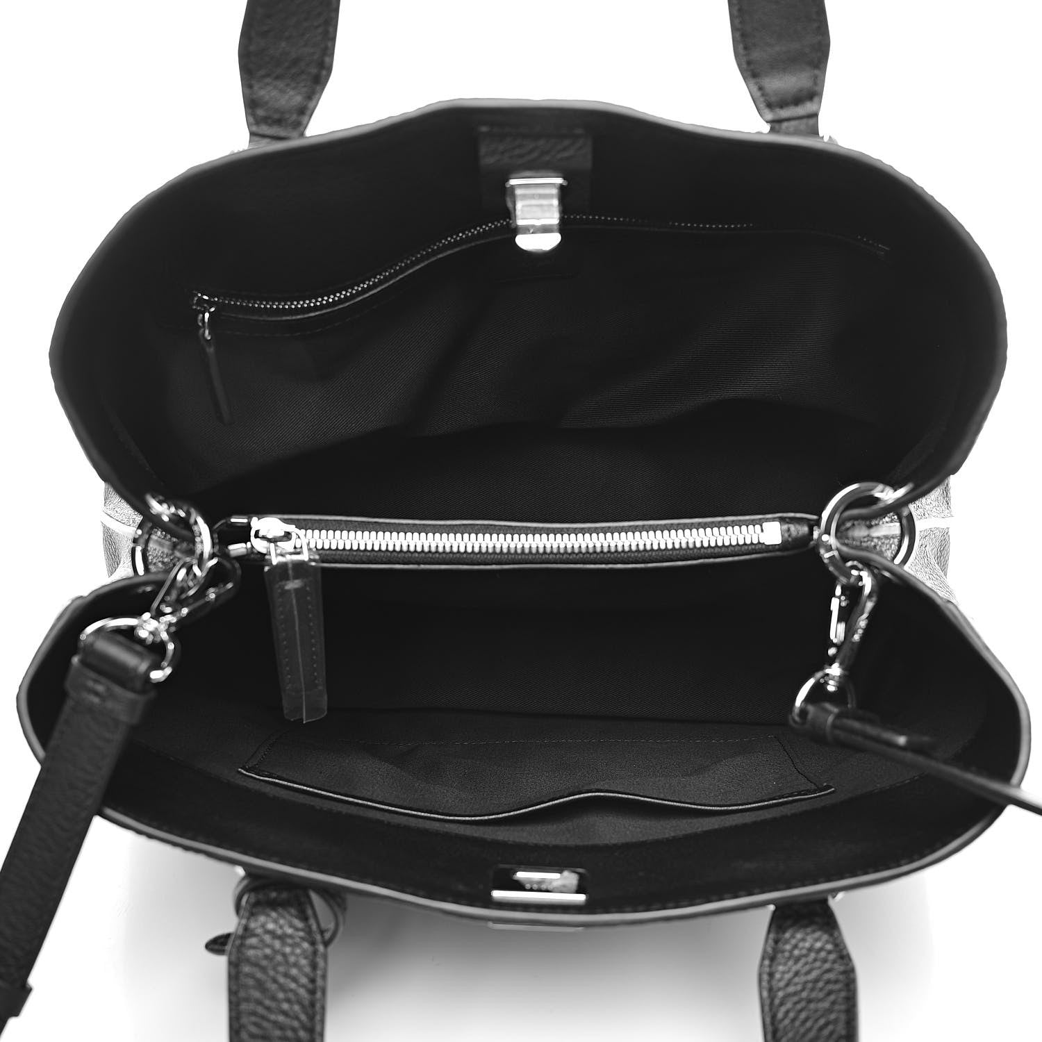 MCM Calfskin Ottomar Monogram Large Essential Tote Black 7 of 10