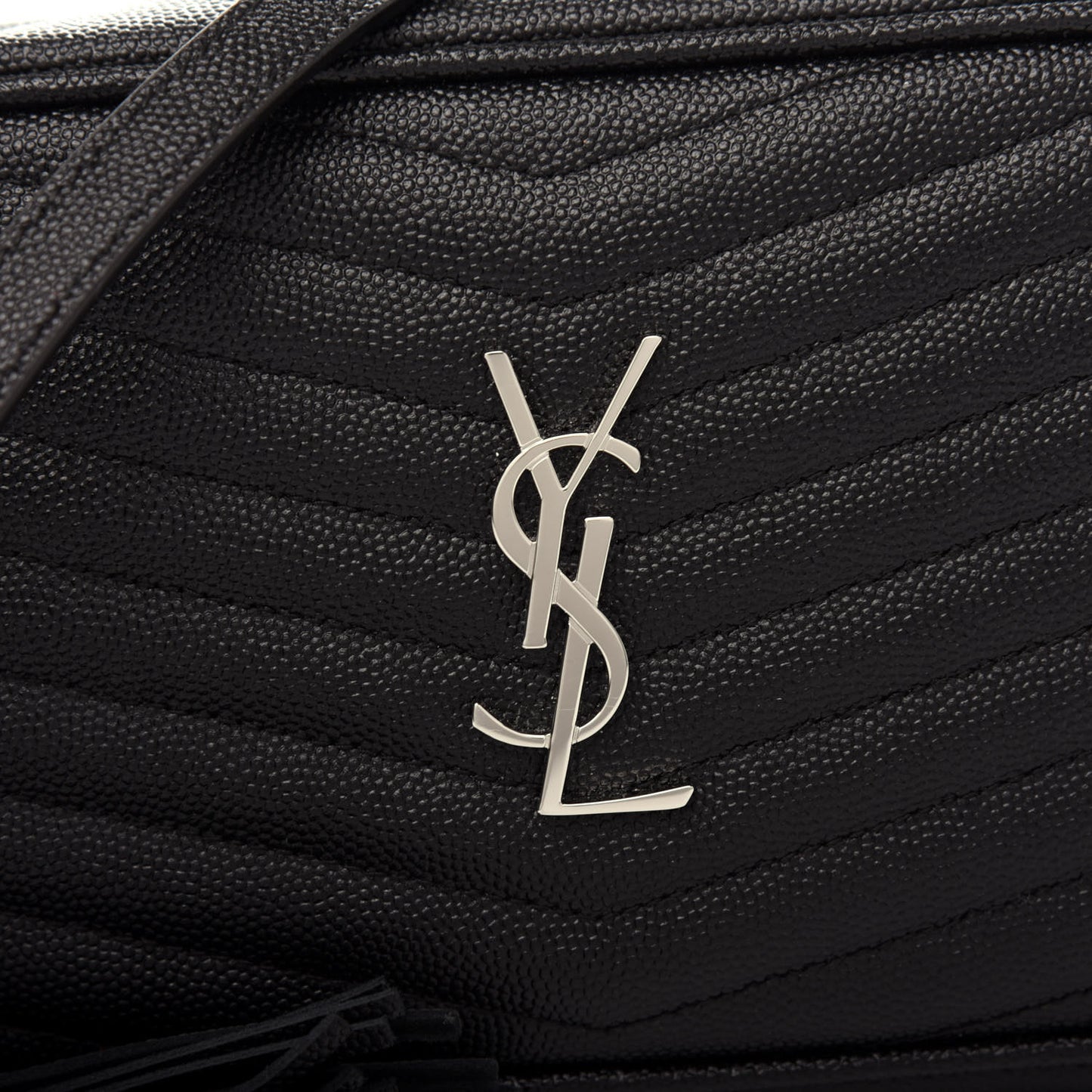 Grain De Poudre Matelasse Monogram Mini Lou Camera Bag Black
