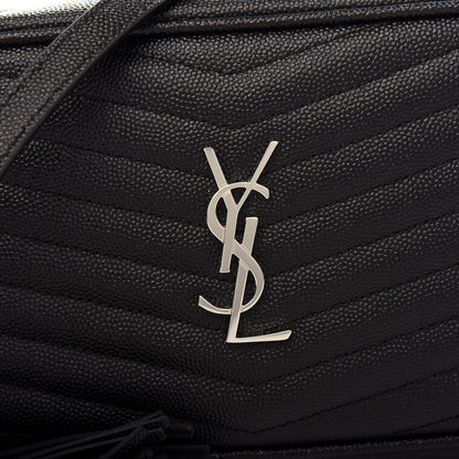 Saint Laurent Grain De Poudre Matelasse Monogram Mini Lou Camera Bag Black 10 of 10