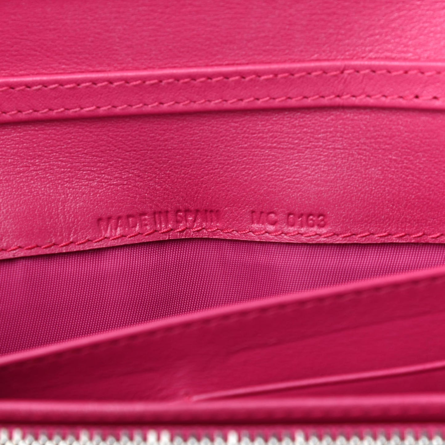 Patent Cannage Lady Dior Rendezvous Wallet On Chain Fuchsia