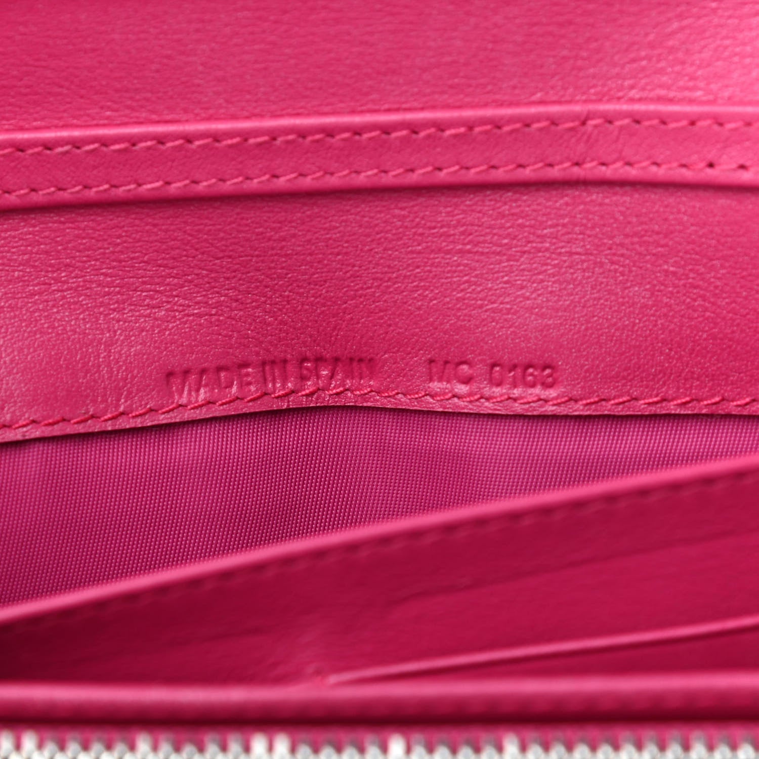 Christian Dior Patent Cannage Lady Dior Rendezvous Wallet On Chain Fuchsia 7 of 8