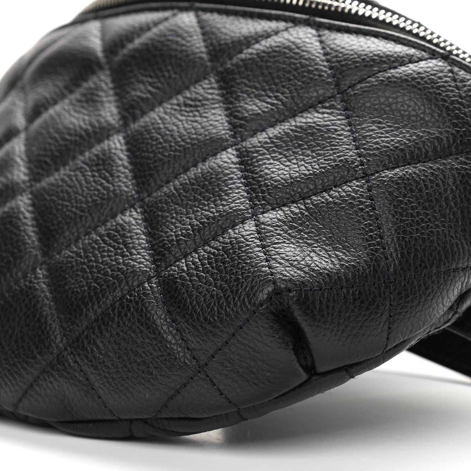 Chanel Grained Calfskin Quilted Waist Belt Bag Black 10 of 10
