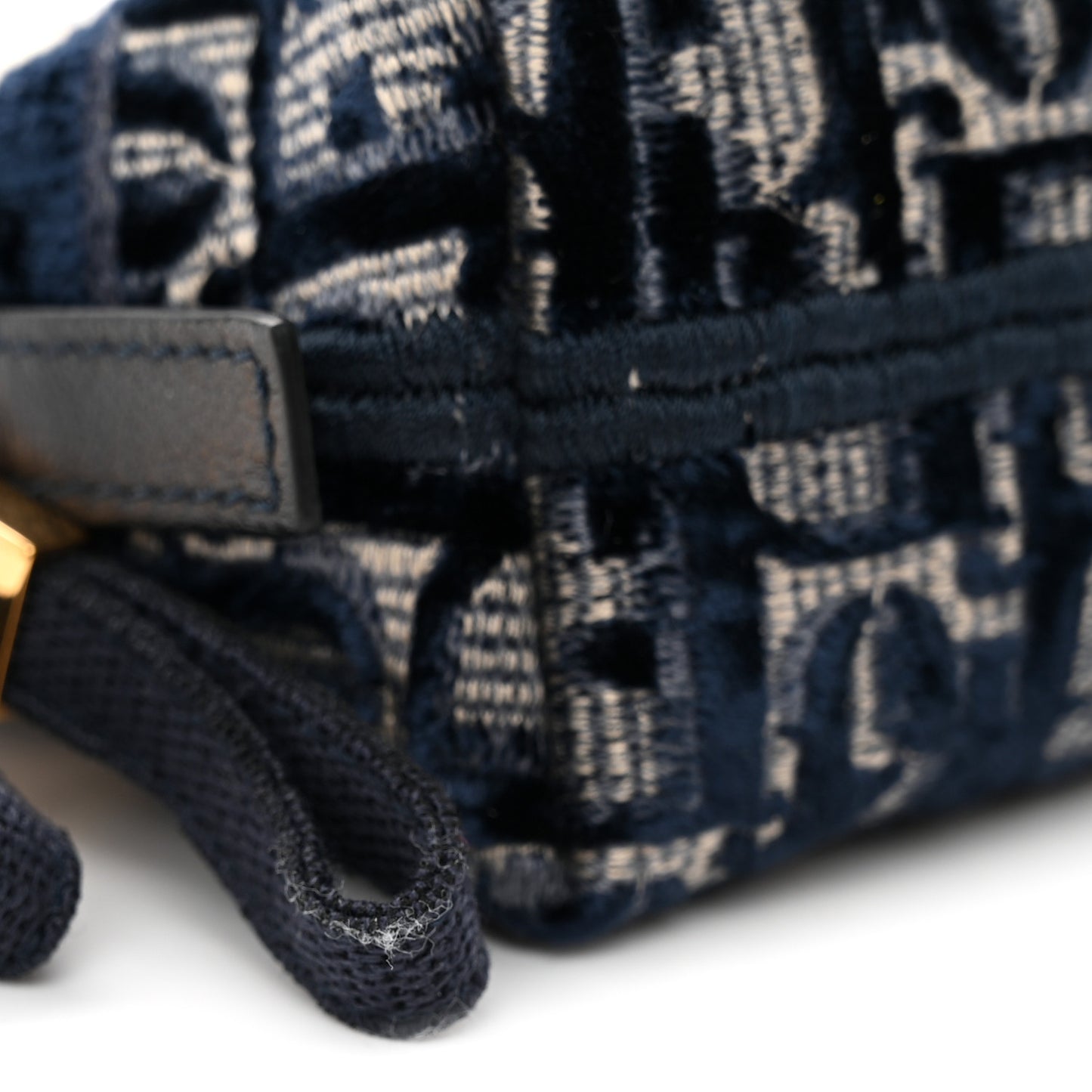 Velvet Oblique Cosmetic Pouch Blue