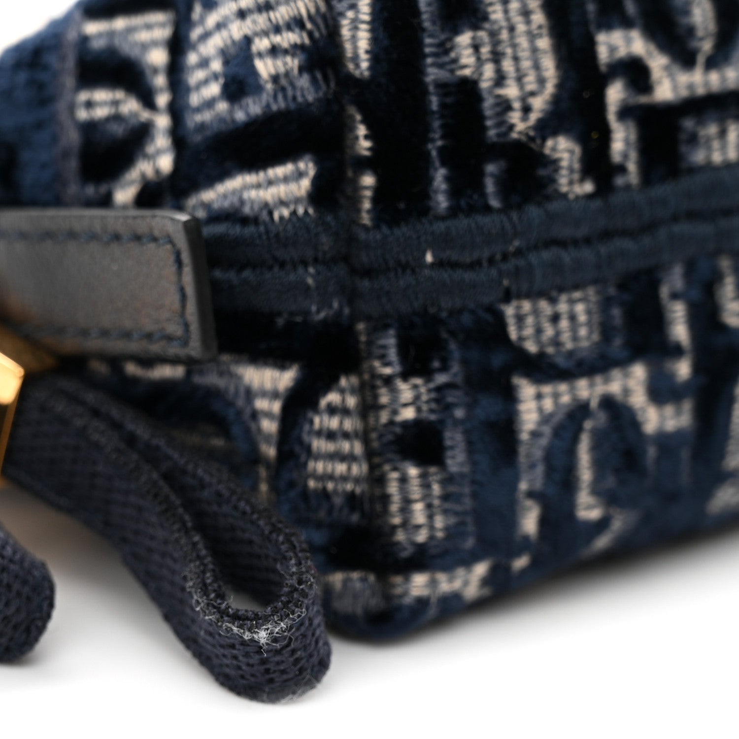 Christian Dior Velvet Oblique Cosmetic Pouch Blue 11 of 11