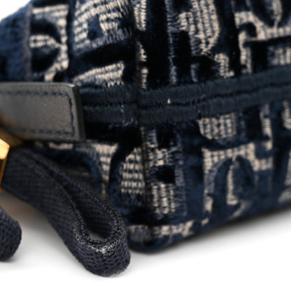 Christian Dior Velvet Oblique Cosmetic Pouch Blue 11 of 11
