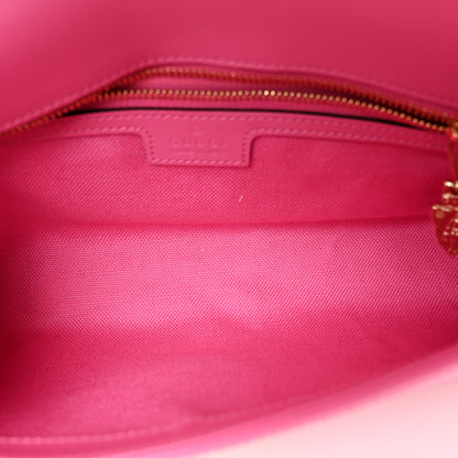 Gucci GG Monogram Textured Dollar Calfskin Small Luce Shoulder Bag Pink 5 of 12