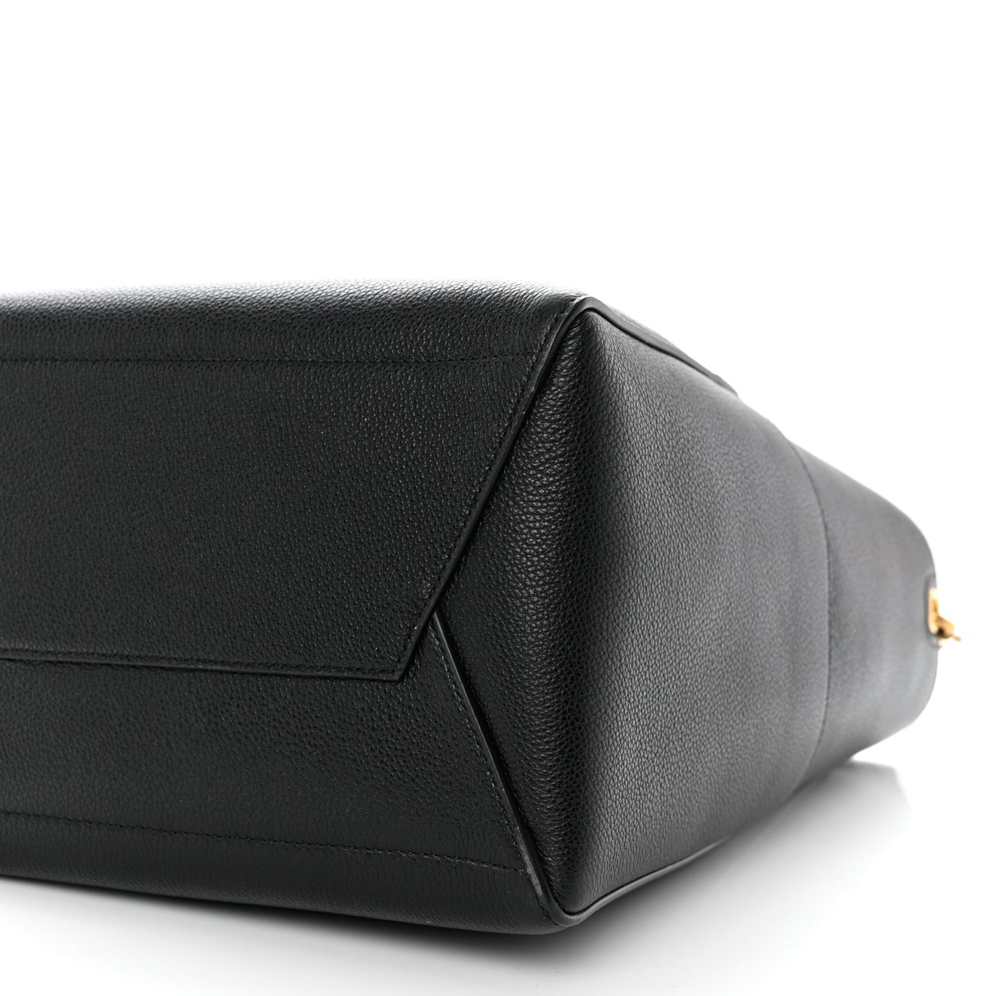 Soft Grained Calfskin Sangle Bucket Bag Black