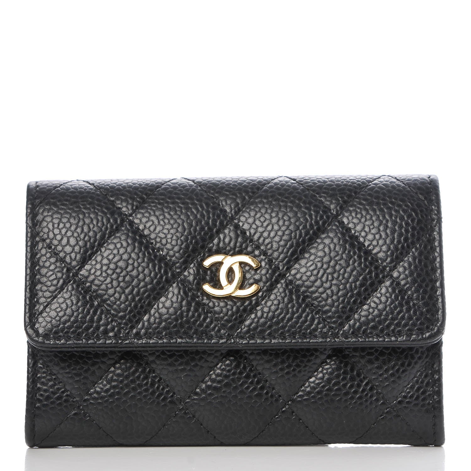 Chanel Caviar Quilted Flap Card Holder Black 1 of 9