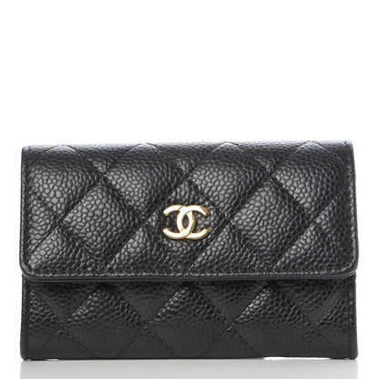 Chanel Caviar Quilted Flap Card Holder Black 1 of 9