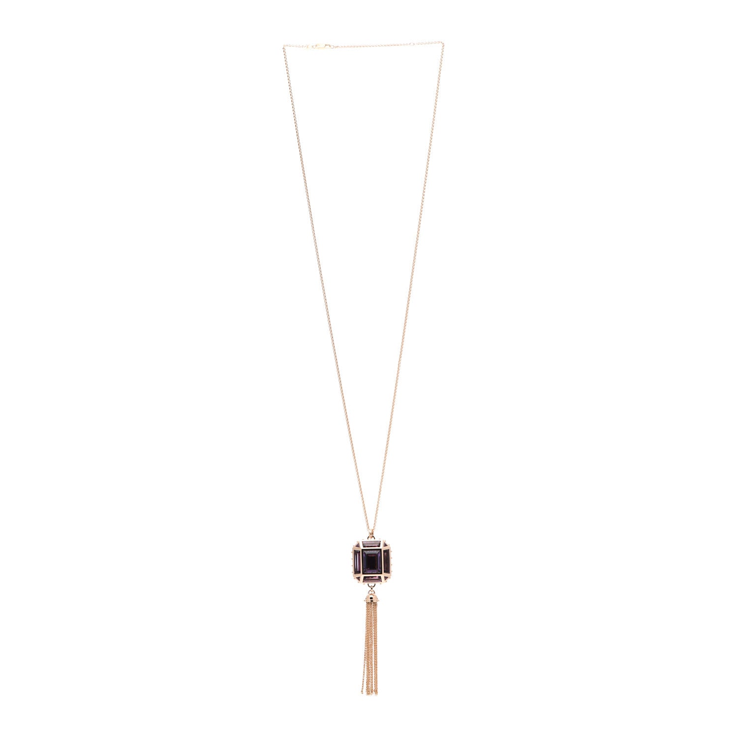 Louis Vuitton 18K Pink Gold Amethyst Emprise Pendant Necklace 3 of 5