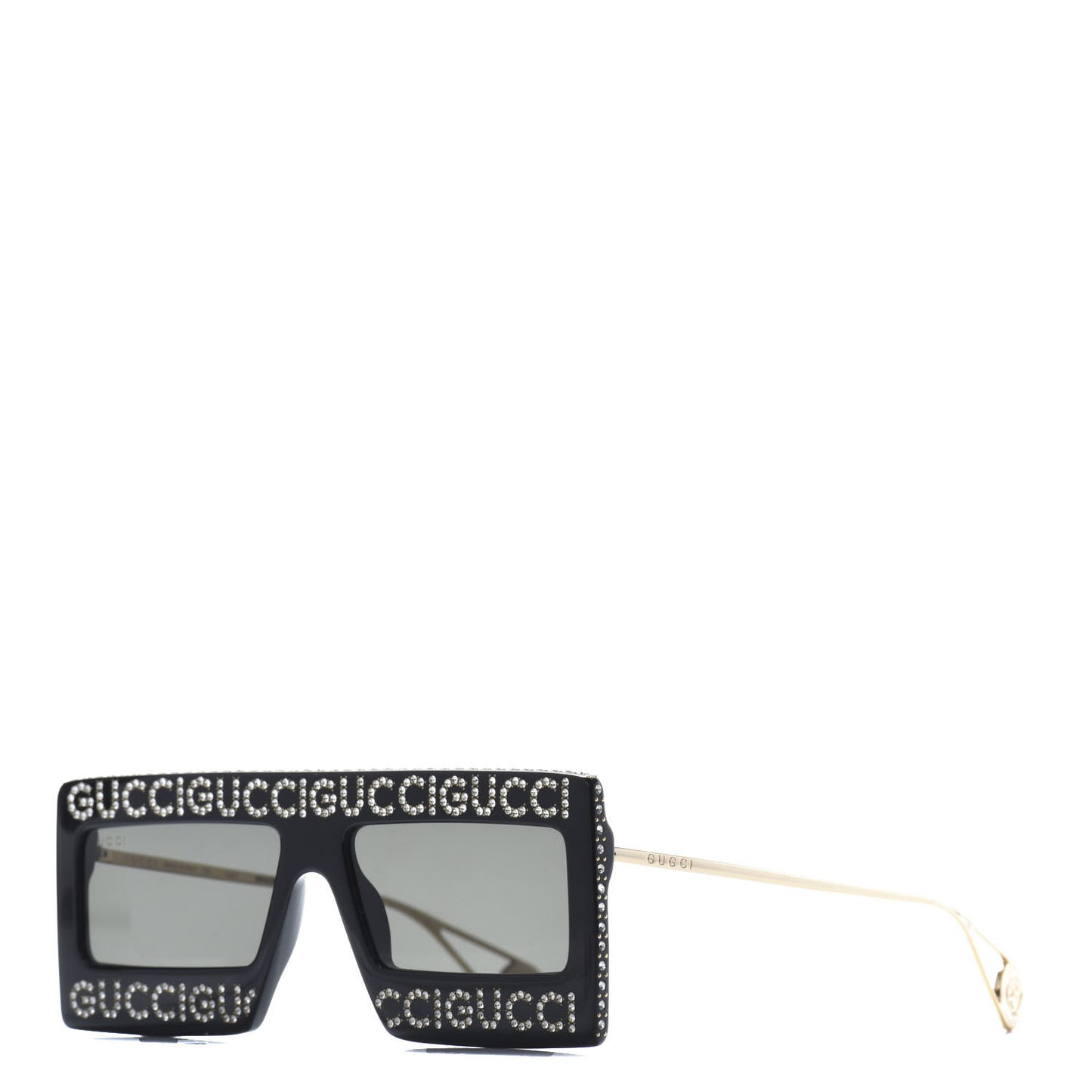 Acetate Crystal Mask-Frame Sunglasses GG0431S Black