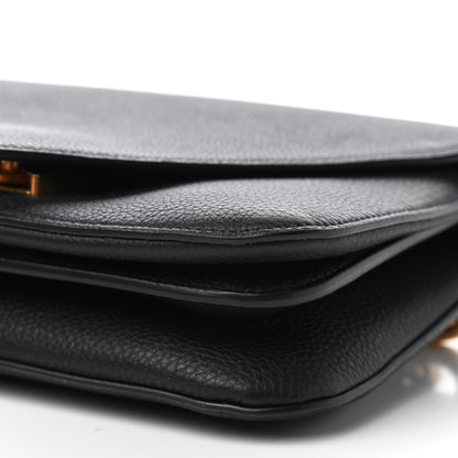 Bottega Veneta Calfskin Mount Envelope Bag Black 8 of 9