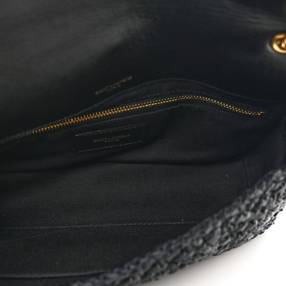 Saint Laurent Raffia Monogram Medium Jamie Black 6 of 11