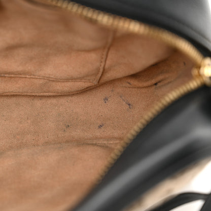 Gucci Monogram Matelasse Diagonal Small GG Marmont Chain Shoulder Bag Beige Black 11 of 15