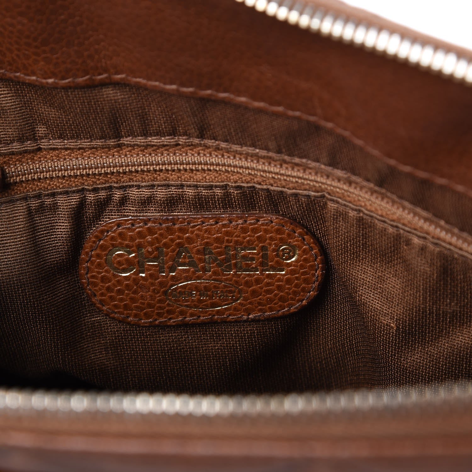 Chanel Caviar Quilted Flap Shoulder Bag Light Brown 6 of 7