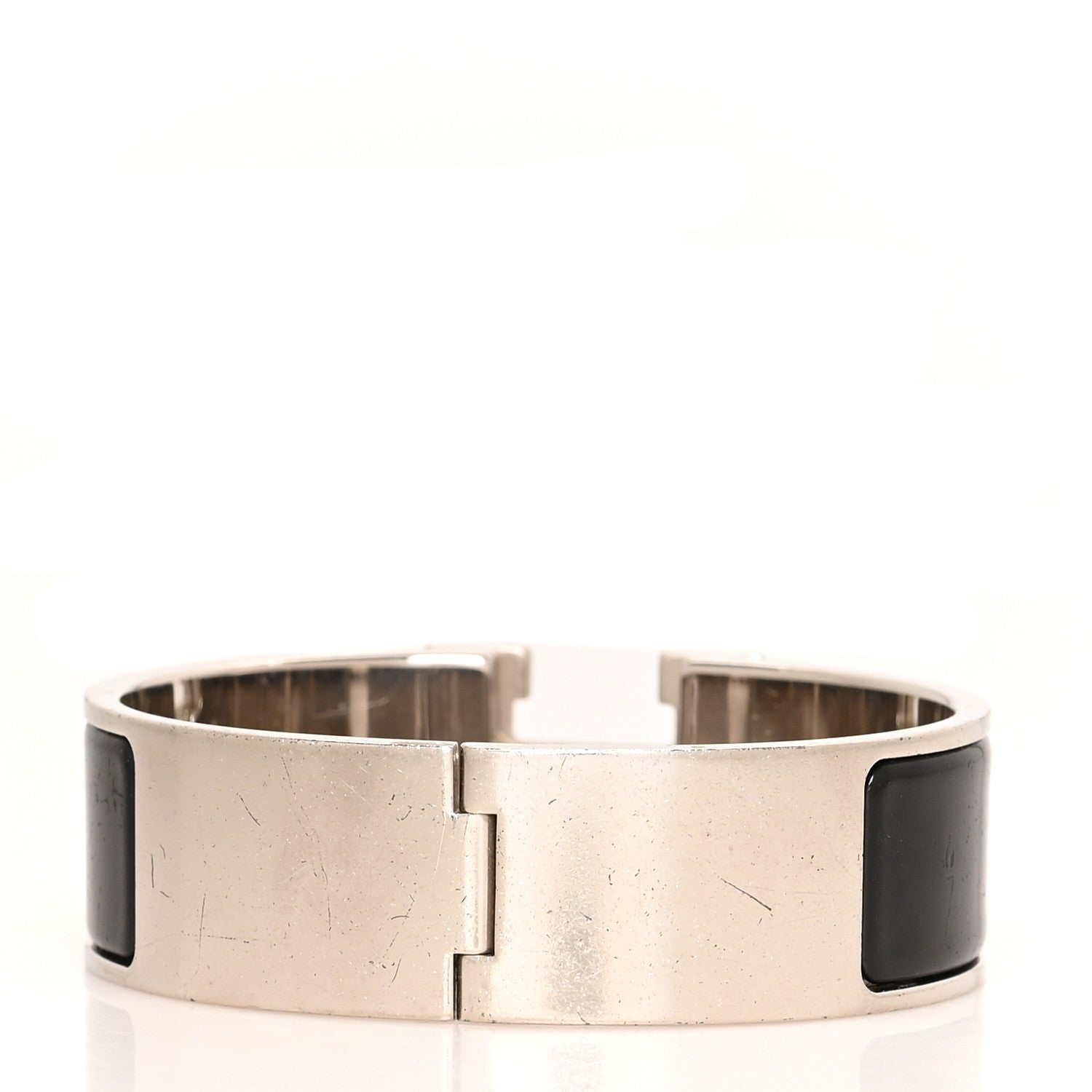 Hermes Enamel Wide Clic Clac H Bracelet GM Black 3 of 5