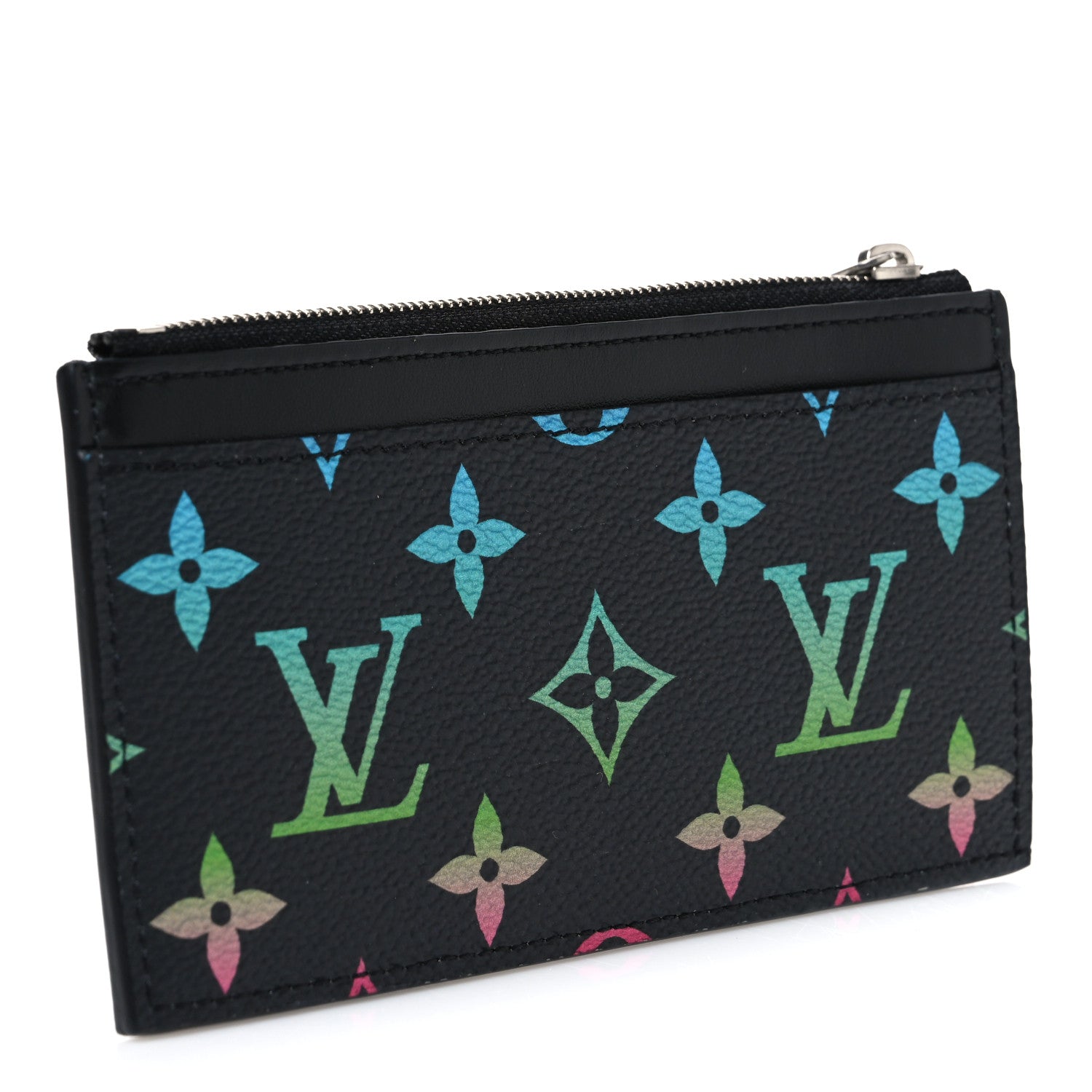 Louis Vuitton Monogram Iridescent Coin Card Holder  Black 3 of 7