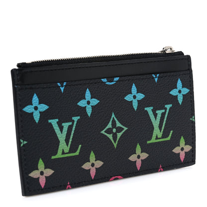 Louis Vuitton Monogram Iridescent Coin Card Holder  Black 3 of 7