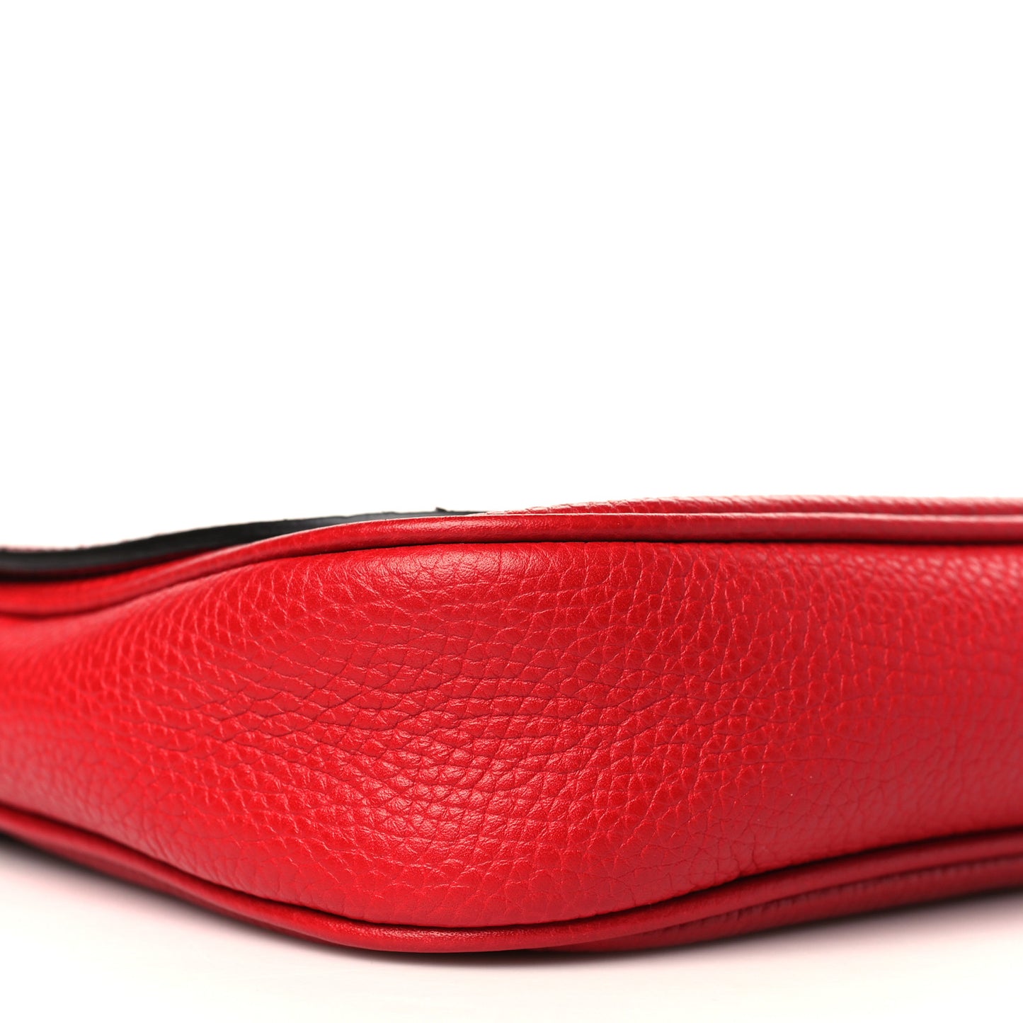 Pebbled Calfskin Medium Soho Flap Crossbody Vibrant Red