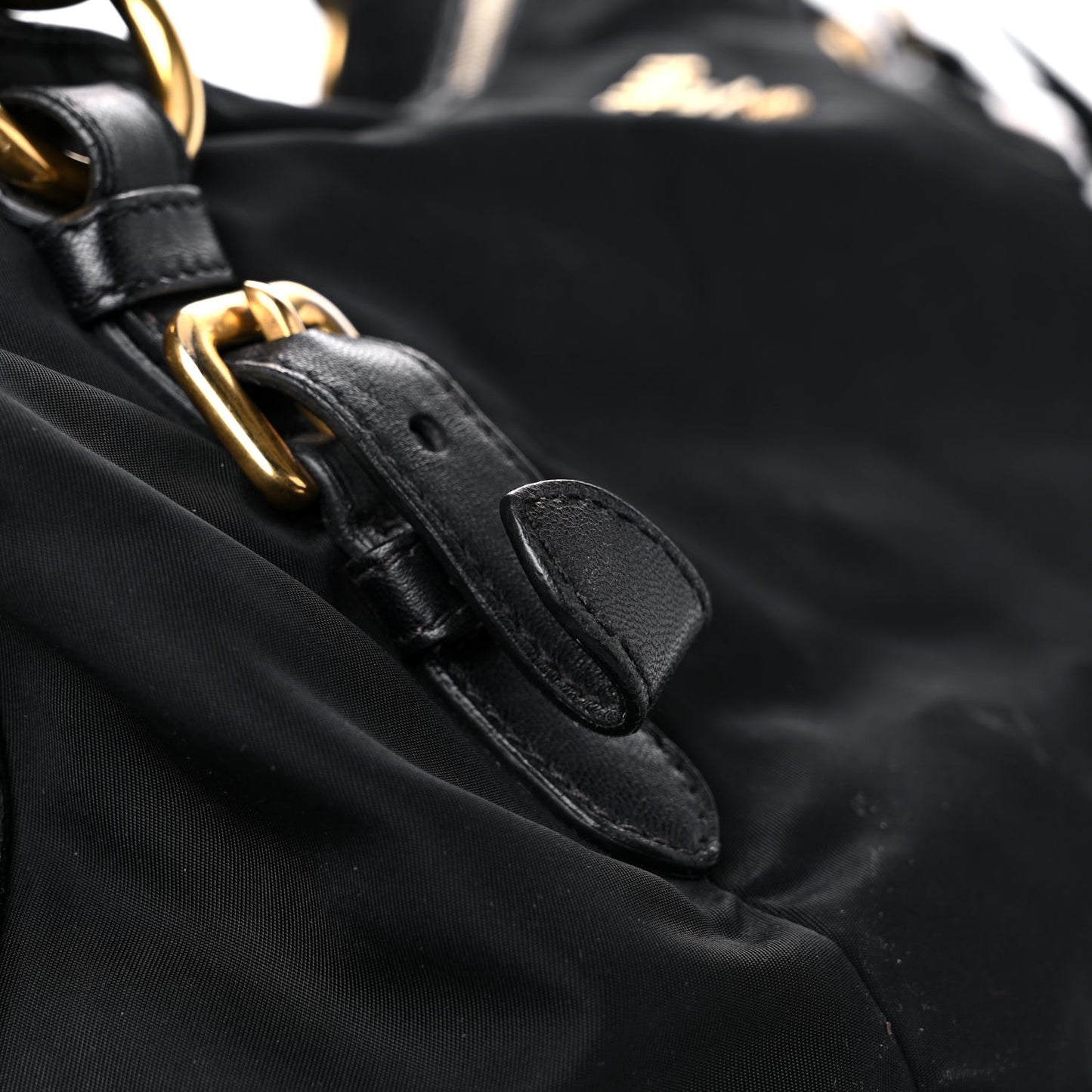 Tessuto Nylon Saffiano Tote Black