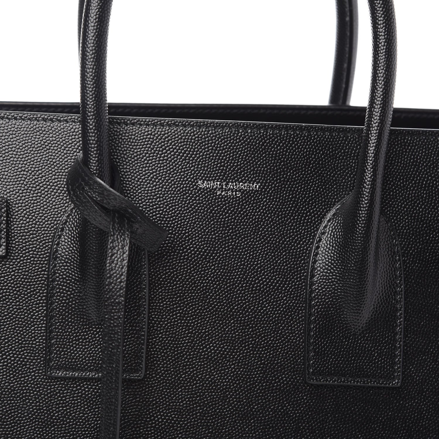 Saint Laurent Grained Calfskin Small Sac De Jour Black 10 of 10