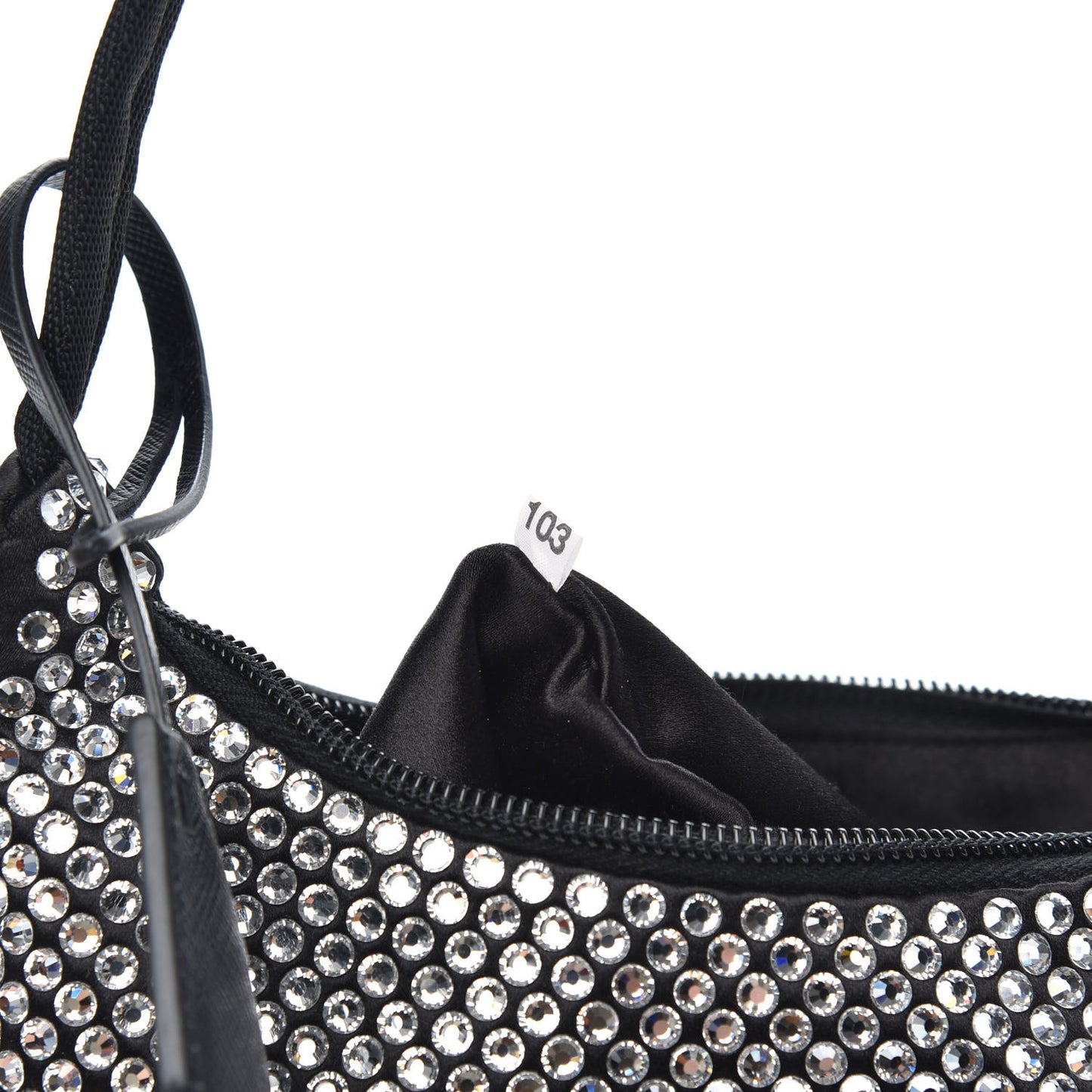 Satin Crystal Mini Re-Edition 2000 Bag Cristal