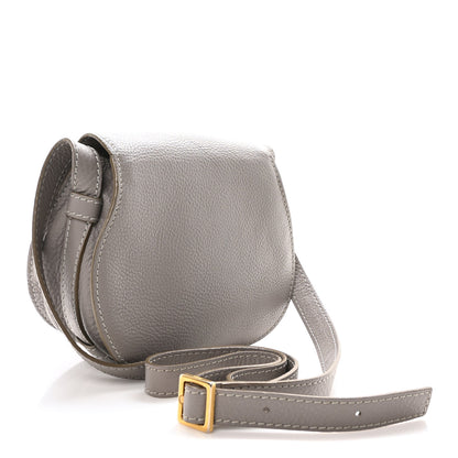Chloe Grained Calfskin Small Marcie Saddle Bag Cashmere Grey 3 of 10