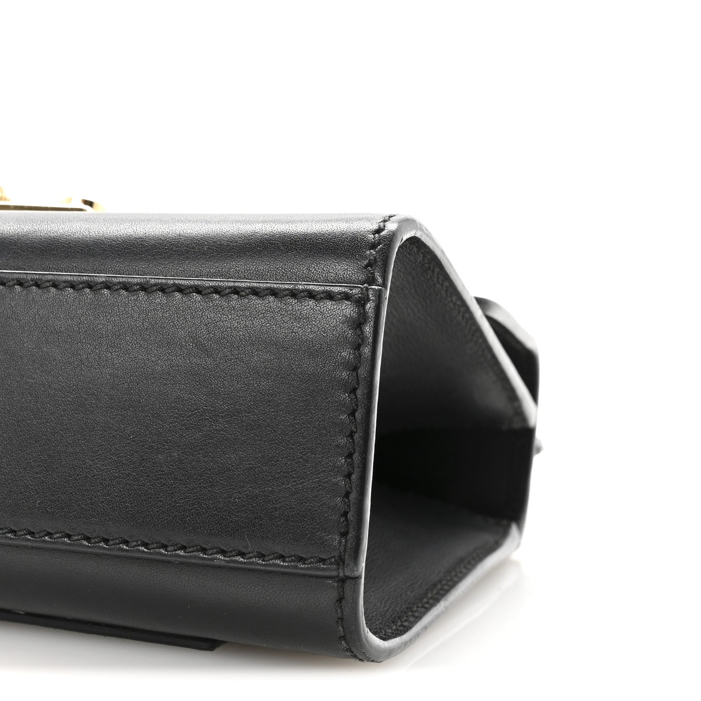 Calfskin Small Padlock Shoulder Bag Black