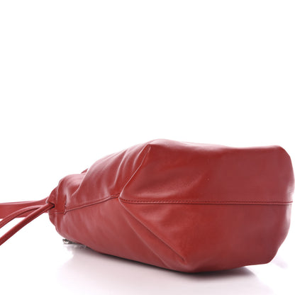 Saint Laurent Lambskin Small Teddy Bucket Bag Red 9 of 12