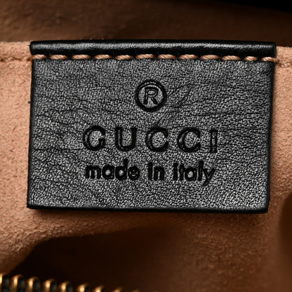 Gucci Calfskin Matelasse Mini GG Marmont Chain Shoulder Bag Black 6 of 12