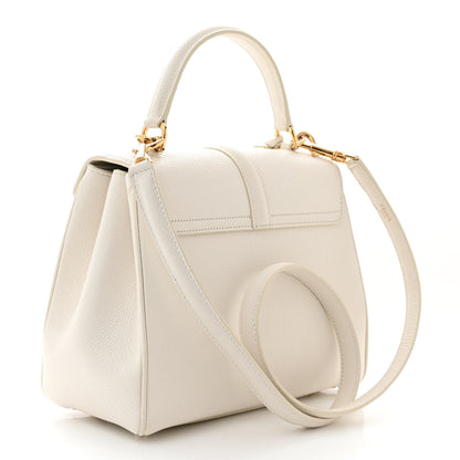 Celine Grained Calfskin Small 16 Top Handle Bag White 3 of 11