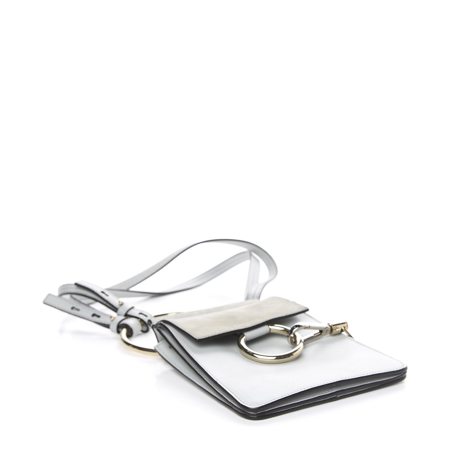 Chloe Suede Calfskin Mini Faye Bracelet Bag Airy Grey 3 of 11
