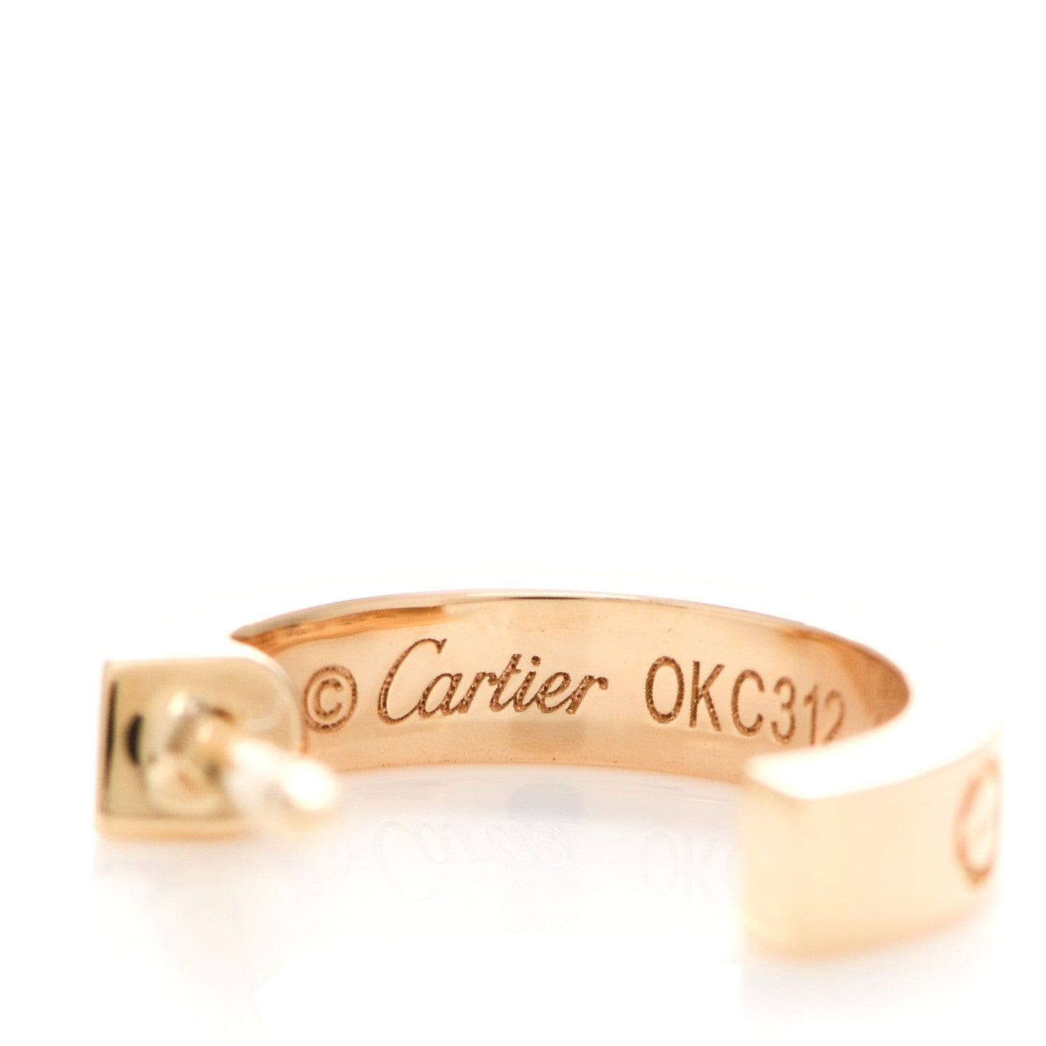 Cartier 18K Yellow Gold Small LOVE Hoop Earrings 4 of 6