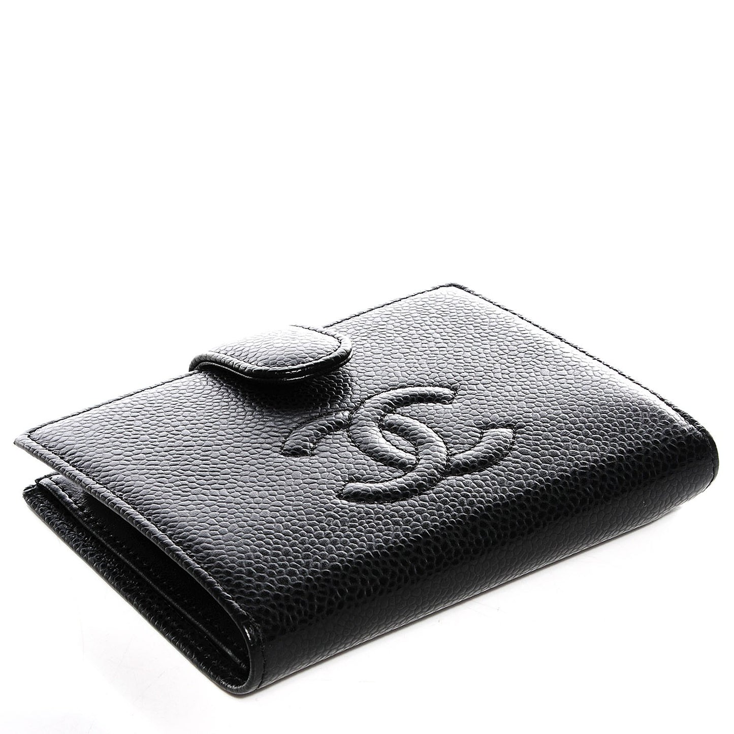 Caviar Timeless CC French Wallet Black
