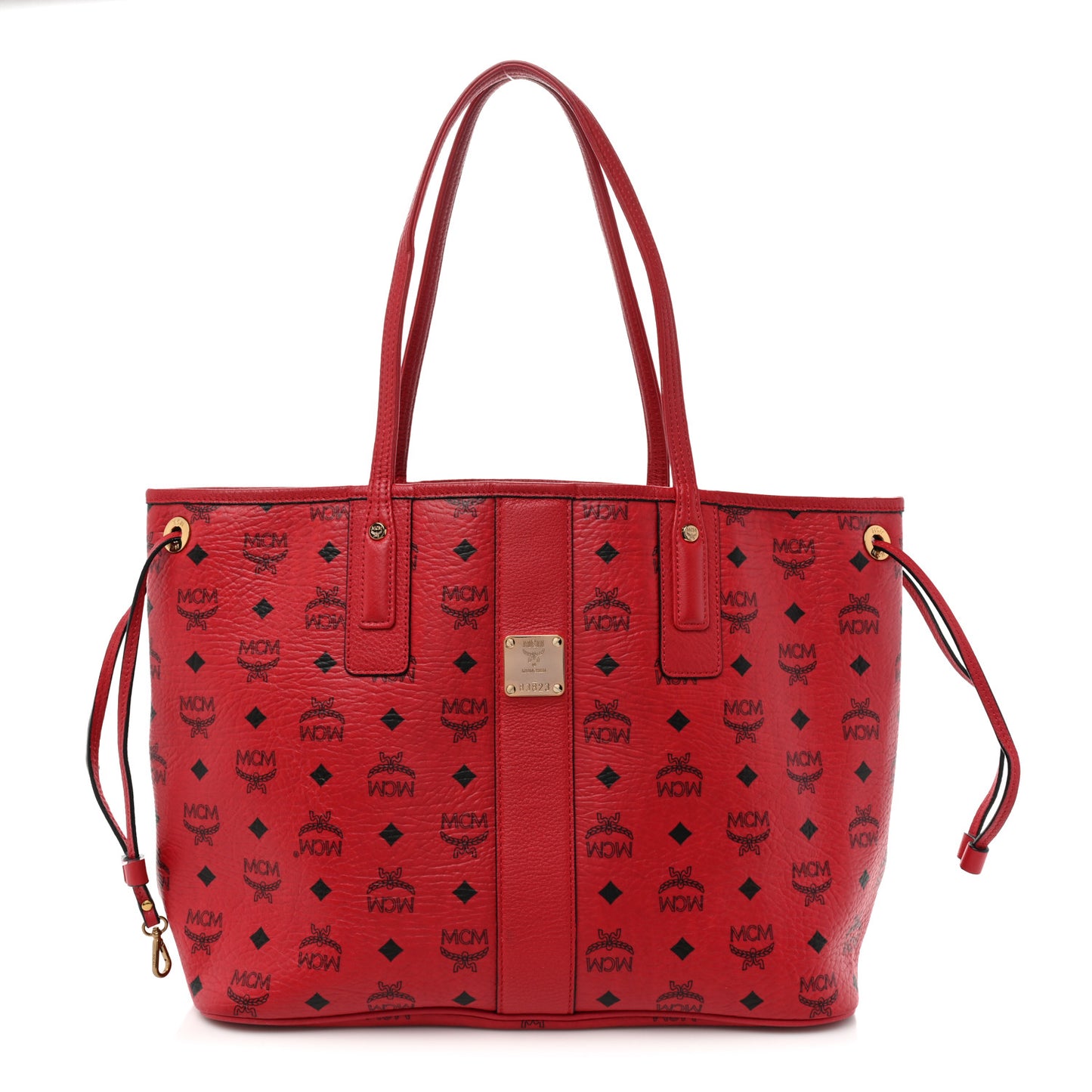 Visetos Medium Liz Reversible Shopper Tote Ruby Red