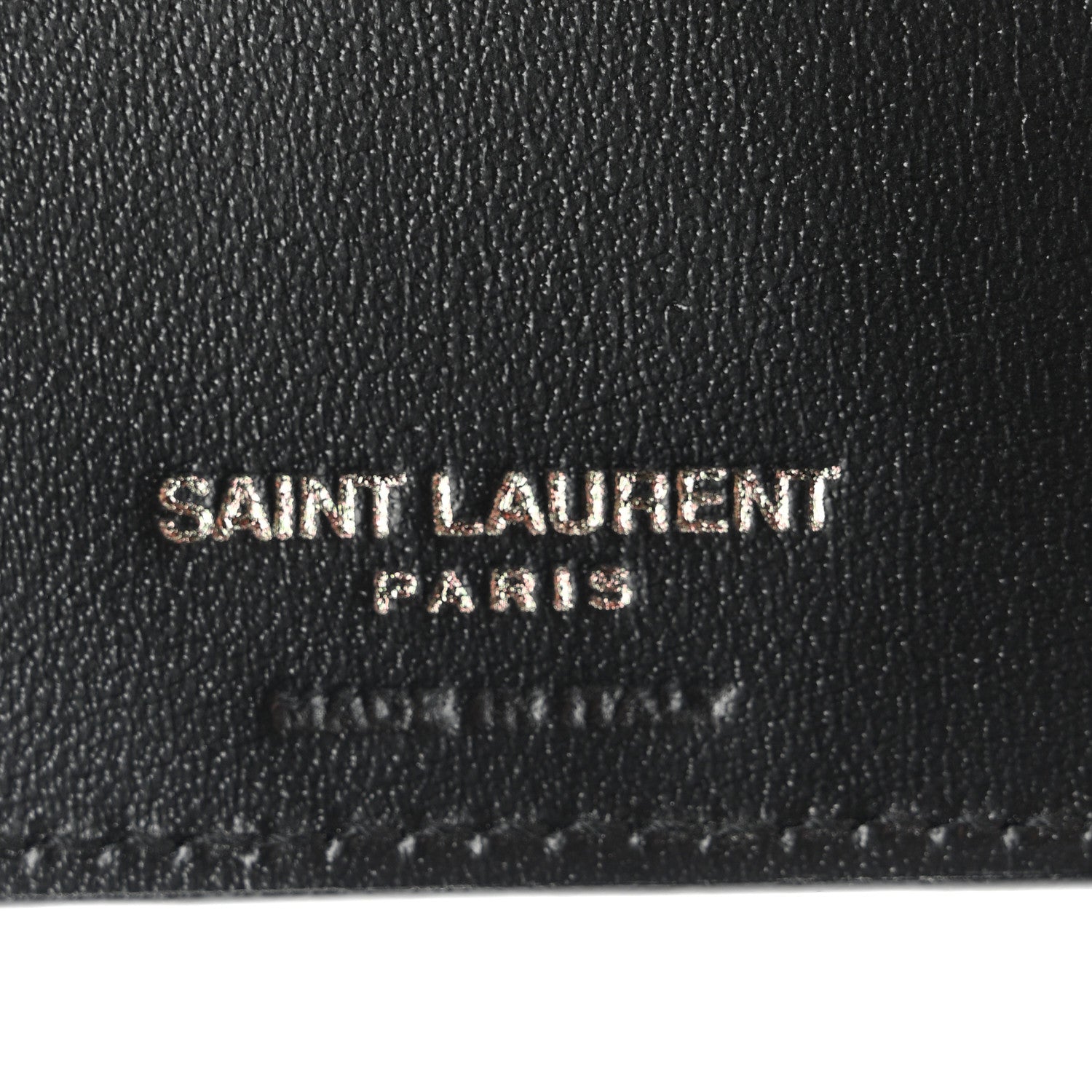 Saint Laurent Matte Calfskin Tiny Cassandre East West Wallet Black 6 of 7