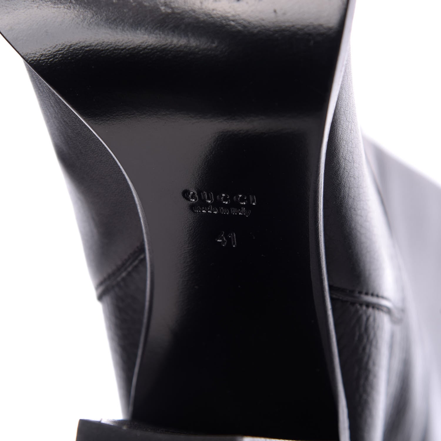 Gucci Calfskin Cellarius Boots 41 Black 8 of 11