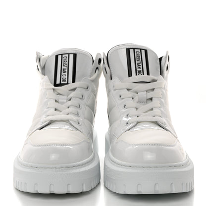 Christian Dior CHRISTIAN DIOR Nylon Fabric Womens D-Player High Top Sneakers 37 White Black 2 of 9
