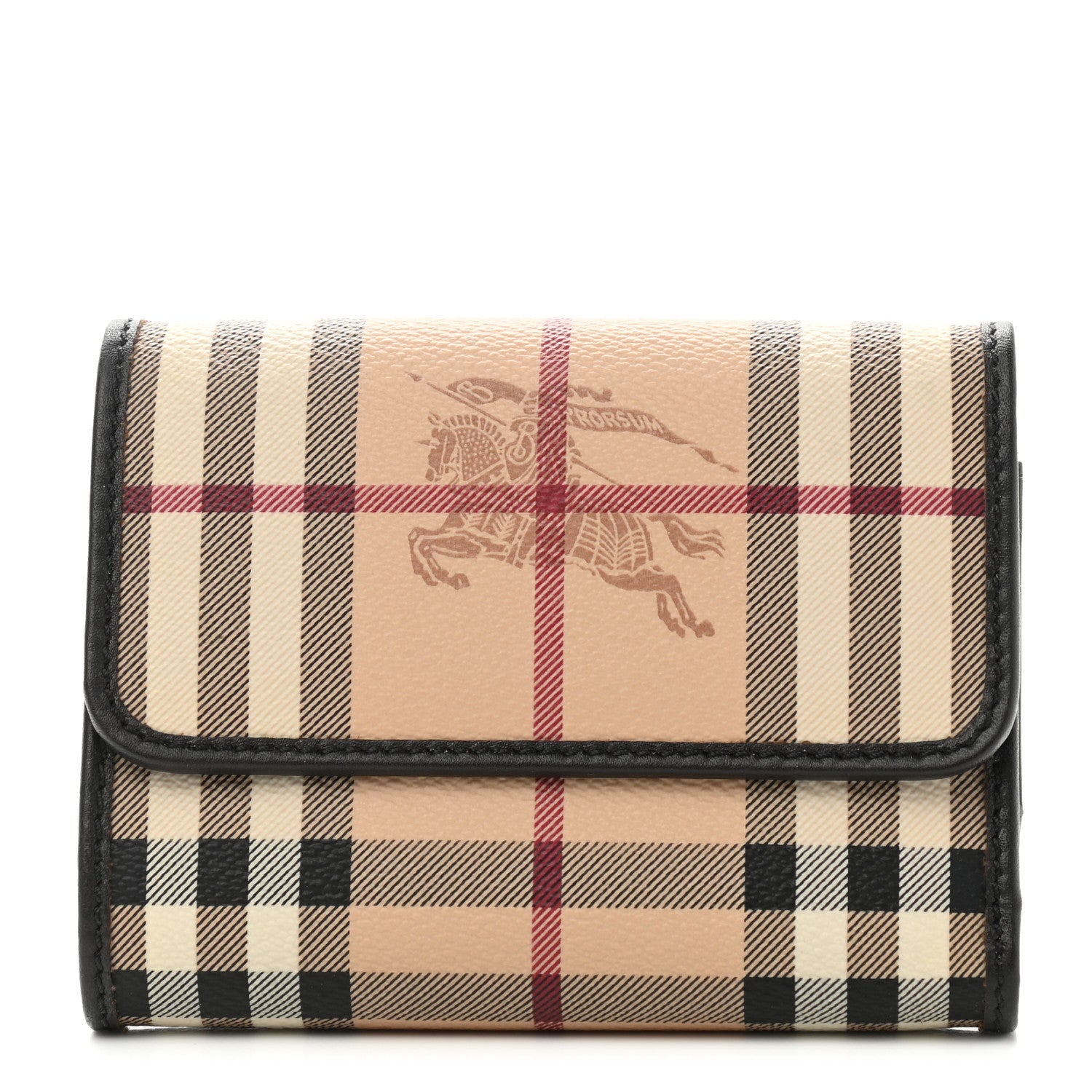 Burberry Haymarket Check Medium Bellfield ID Wallet Chocolate 1 of 8