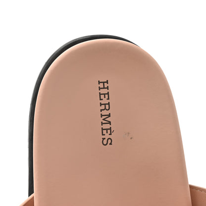 Hermes Suede Goatskin Womens Chypre Sandals 40 Rose Antique 8 of 13