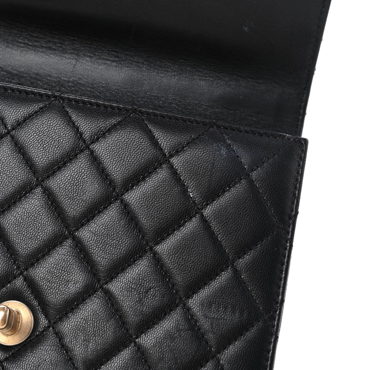 Lambskin Quilted Small Chic Pearls Flap Black