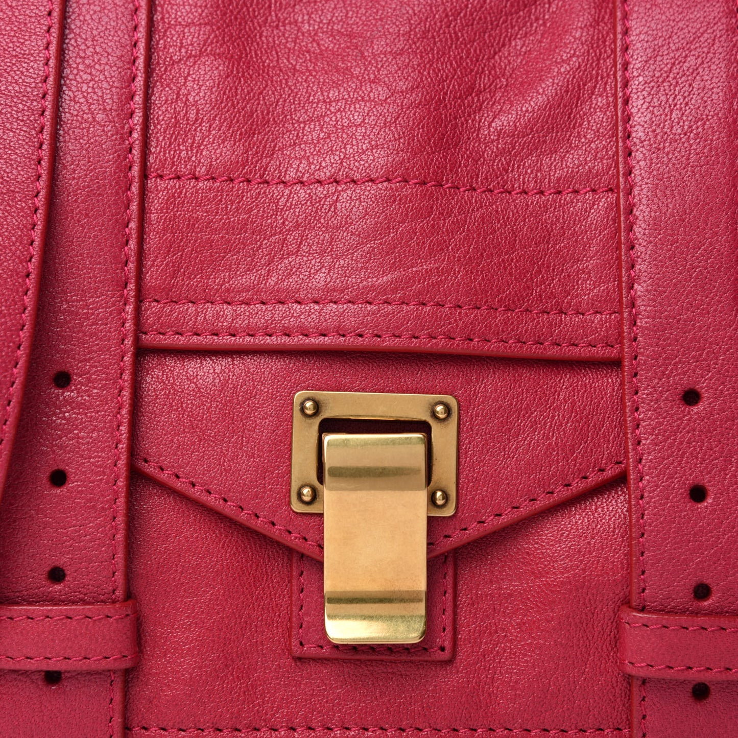 Lambskin PS1 Mini Pouch Messenger Bag Raspberry