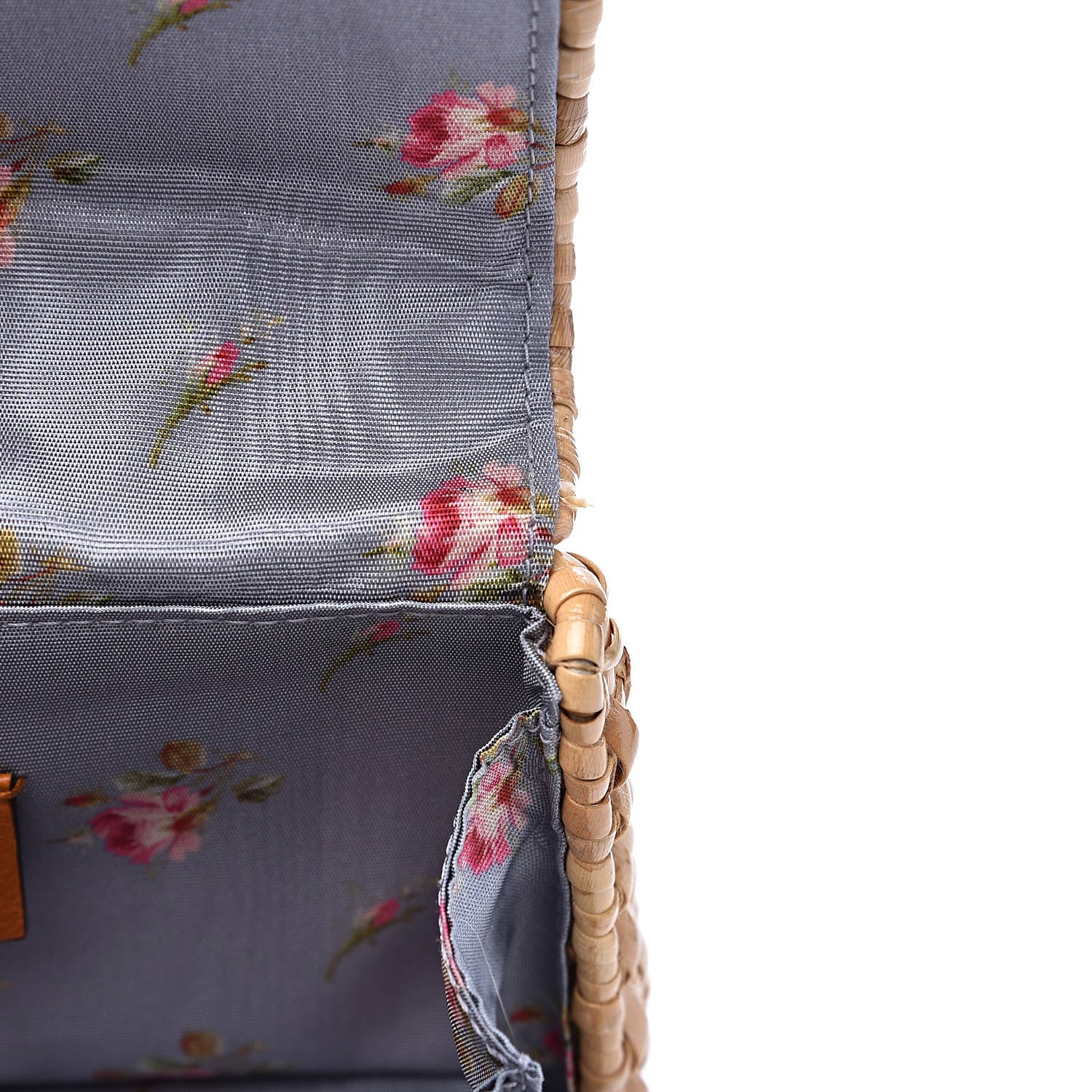 Gucci Glazed Wicker Mini Cestino Shoulder Bag Natural 10 of 11