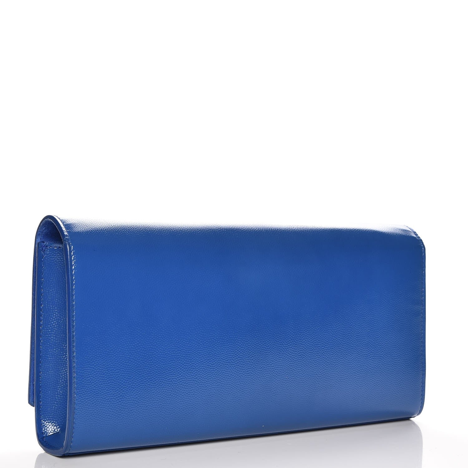 Saint Laurent Patent Grain de Poudre Cassandre Clutch Royal Blue 3 of 7