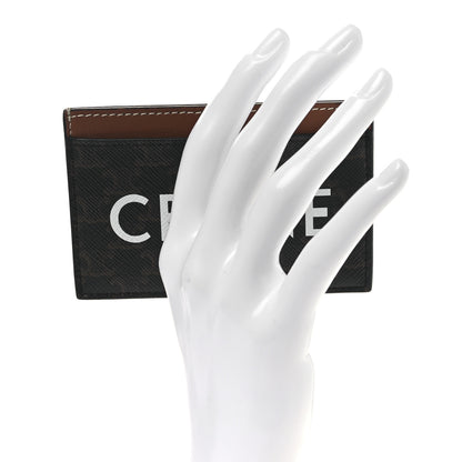 Celine Triomphe Canvas Card Holder Tan 2 of 6